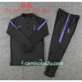 Tottenham Hotspur Criança Sweat de Treino Conjunto Preto 2018/19